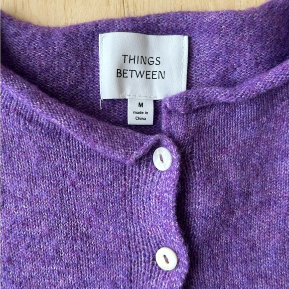 Things Between Piper Button Up Cardigan Purple Size Medium - Picture 9 of 15